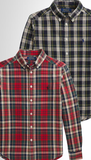 ラルフローレン　≪男の子 S～XL≫長袖チェックＯＸシャツ